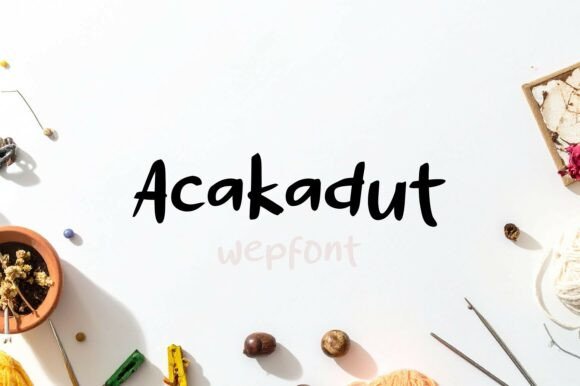 Acakadut: A Playful Script Font for Editorial Design