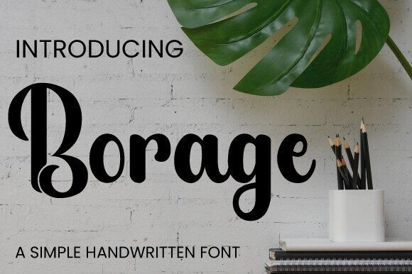 Borage: A Handwritten Font for Crafters and Designers
