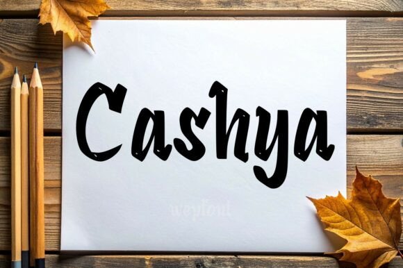 Cashya: A Script Font for Editorial Design and Branding