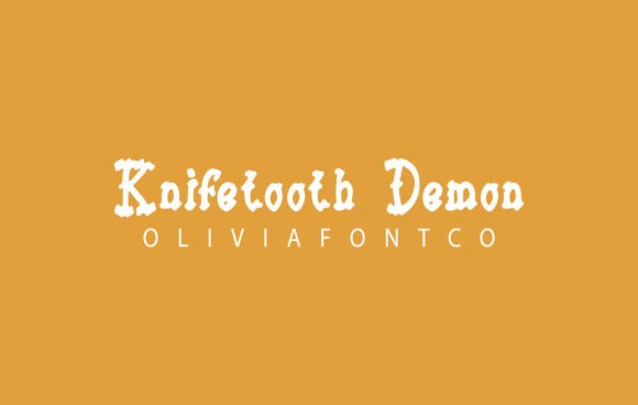 Knifetooth Demon: A Script Font for Handmade Crafters