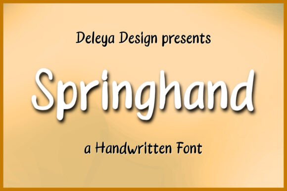 Springhand: A Font That Breathes Life into Your Handmade Creations